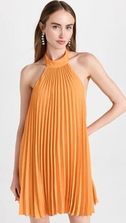 Alice + Olivia Aviana Halterneck Mini Dress