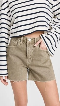 FRAME Le Super High Raw Edge Shorts