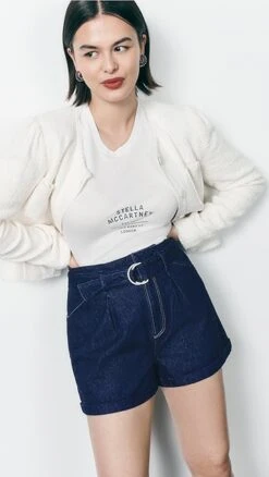 PAIGE Pleated Carly Shorts