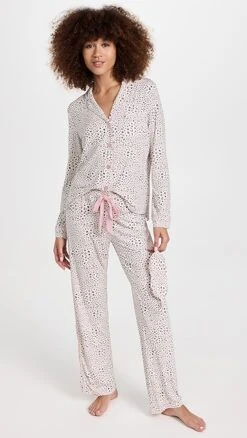 PJ Salvage Long Sleeve Notch PJ Set